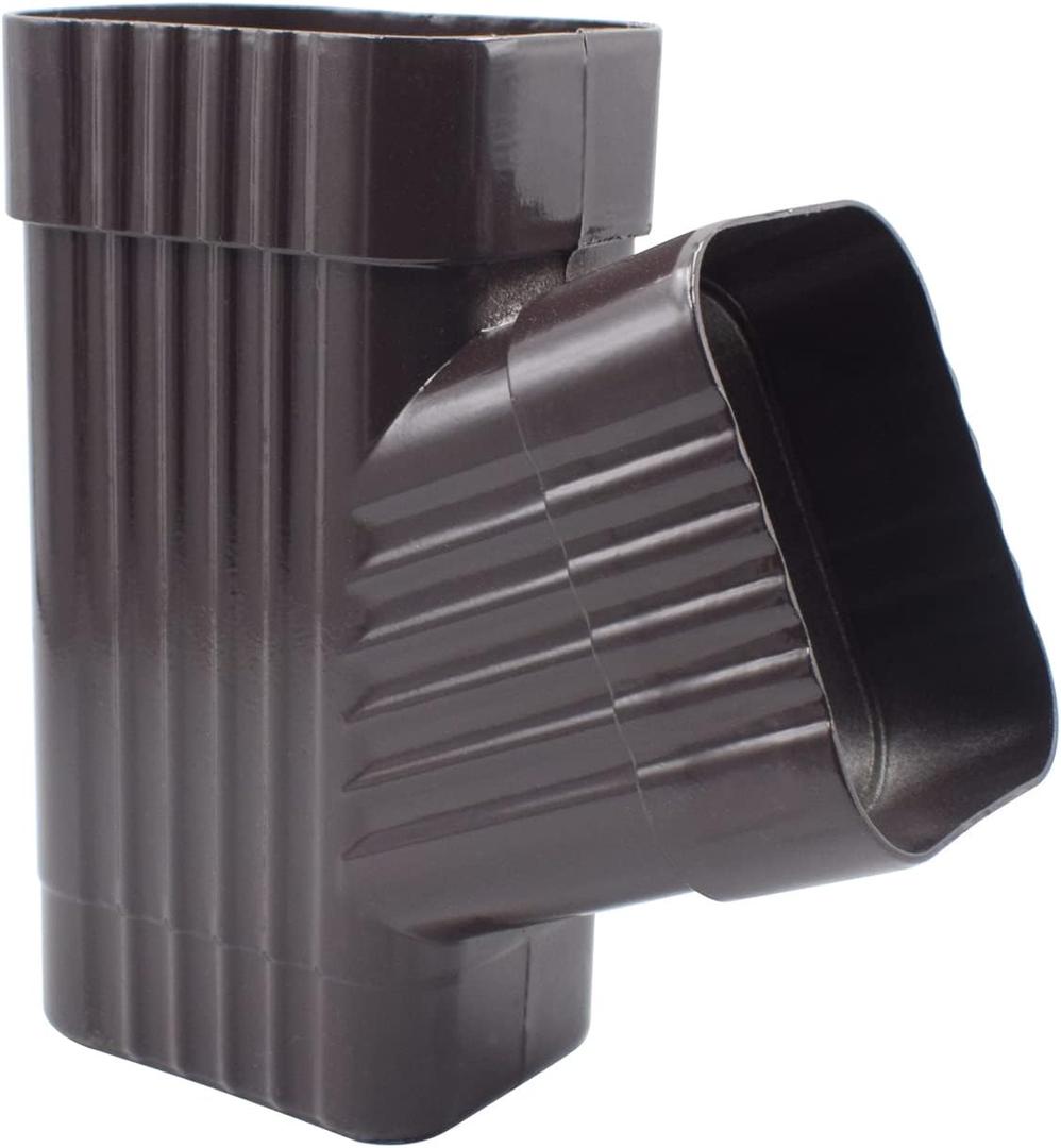 Downspout Y Connector Downspout Gutter for Y Connector 2x3Inch Downspout Diverter Brown Rain Gutter Downspout Extension Accessory Stainless Steel Gutter Y Connector Rainwater Drainage