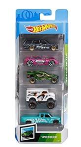 Hot Wheels 2019 Speed Blur 5-Pack (1971 Datsun 510 Wagon, Dodge XP-07, Team Corkscrew, Monster Dairy Delivery, Custom C3500)
