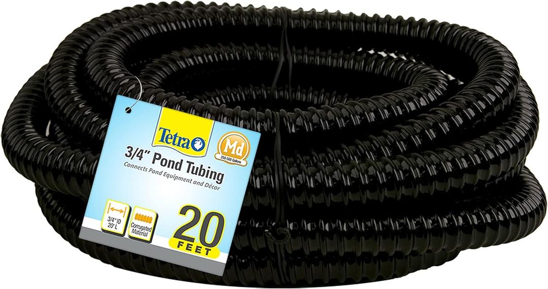 TetraPond Pond Tubing 3/4 Inch Diameter, 20 Feet Long, Connects Pond Components