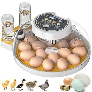 18 Egg Incubator with Automatic Egg Turning and Humidity Control, Incubators for Hatching Eggs, Incubator for Farm Science Classroom Home Chicken Duck