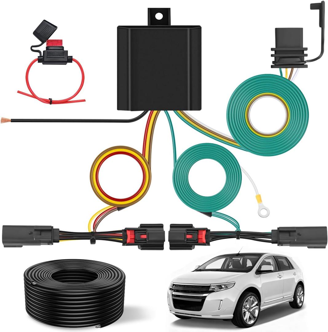 Nilight 4 Pin Trailer Wiring Harness Kit 56120 Vehicle Connect Plug OEM Compatible Custom for 2011 2012 2013 2014 Ford Edge Limited SE SEL Sport Simple Fit Tow Hitch Accessories