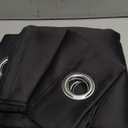 BGment Black Blackout Curtains for Bedroom 63 Inches Long, Black Out Room Darkening Light Blocking Thermal Insulated Grommet Window Drapes for Summer Heat, Each Panel 42 Inch Wide