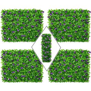 DOEWORKS Expandable Fence Privacy Screen for Balcony Patio Outdoor, 4PCS Faux Ivy Fencing Panel for Backdrop Garden Backyard Home Decorations