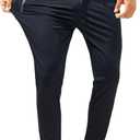 Mens Sweatpants with Zipper Pockets Lightweight Athletic Joggers for Workout Running Gym Track Casual Wear (Black, M)
