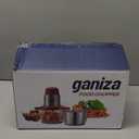 GANIZA Food Processors, Electric Food Chopper with Meat Grinder & Vegetable Chopper - 2 Bowls (8 Cup+8 Cup) with Powerful 450W Copper Motor - Includes 2 Sets of Bi-Level Blades (Red)