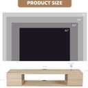 GHC Floating TV Stand, Wall Mounted Entertainment Center and Cabinet Shelf, TV Console with Storage for TVs up to 55", Under TV Shelf for Living Room (Natural Oak)