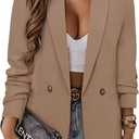 CRAZY GRID Women Business Casual Blazer Jacket Fashion with Lined Work Professional Suit Jacket, XXL