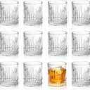 3oz Shot Glasses,12 pack Vintage Fancy Shot Glass Set,Cute Shot Glasses,Small for Vodka, Whiskey, Tequila, Espressos, Spirits & Liquors