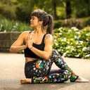 Comfy Yoga Boho Printed Leggings for Women | High Waist Soft Stretchy Lightweight Casual Leggings | Unique Artistic Designs (Black, S)