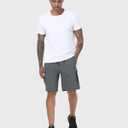 Men's Cargo Shorts Quick Dry Lightweight Stretch Hiking Shorts for Men with 5 Pockets No Lining (Gray, L)