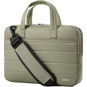 LUGGEX Laptop Bag 13-14 Inch, LTX02 360 Protective Laptop Sleeve with Shoulder Strap, Compatible with MacBook Air/Neo/Pro 13/14 Inch (LTX-Core, Green)