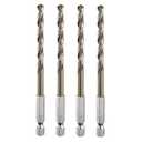 5 x HARFINGTON 4pcs M35 High Speed Steel Cobalt Twist Drill Bit 5.2mm/0.04" Dia with Quick Change 1/4" Hex Shank Jobber Drill Bit for Metal, Steel, Copper, Aluminum, Zinc Alloy
