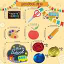 33 Pcs Back to School Decorations Banners Teacher School Supplies First Day of School Cupcake Toppers Hanging Swirls Classroom Party Decor Welcome Back Bulletin Board & Door Decorations
