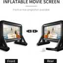 16 FT Inflatable Projector Screen for Outdoor Movies - Easy Setup Blow-Up Screen with Quiet Fan for Outdoor Movie Nights, Backyard Events, and Parties (Dual Support)