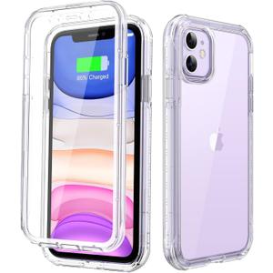 Lifedance New for iPhone 12 Mini Case, Full-Body Rugged Protective Case with Built-in Screen Protector, 10 FT Military Grade Drop Protection Heavy Duty Shockproof Phone Case for 12 Mini 5.4", Clear