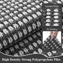 Ileading Black Runner Rugs for Hallway 2'x8' Non Slip Farmhouse Long Kitchen Floor Mats with Rubber Backing Absorbable Throw Rugs Machine Washable Indoor Decor Carpet for Corridor Petmat Entryway