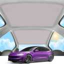 2025 Upgrade Sunshade Roof for Tesla Model 3 Highland 2024 2025 [No-Gap/Sag-Free] Heat Insulation Glass Roof Sunshade Sunroof for Tesla Model 3 Accessories 2025 2024 Red