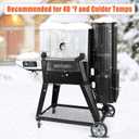 Grill Insulated Blanket for Masterbuilt 560 600 Digital Charcoal Grill and Smoker Combo, MB20080220 MB20041023 Gravity Series Grill - Smoker Insulation Blanket Saves Lots of pellets for Winter Cooking