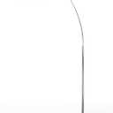 Teamson Home Arquer 68.1" Arc Floor Lamp for Living Rooms, Home Offices, Dining Rooms, Bedrooms with Faux White Marble Base and Chrome Bell Shade