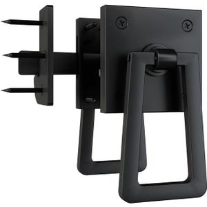 Sdstone Double Side Gate Latch, Heavy Duty Gate Latches,Black Gate Latch for Outdoor Fence, Wooden Gates, Pool Gate, Backyard, Garden