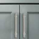 2 Pack 5 Inch(128mm) Hole Center Polished Nickel Cabinet pulls Kitchen Handles Solid Heavy Duty Cabinet Pull Kitchen Hardware