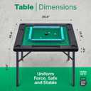 Queensell 35" Folding Game Table, Domino Table, Mahjong Table with Heavy-Duty Legs - 35 x 35 x 27 Inches with Storage Bag Double Sided Mat