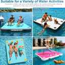 Inflatable Floating Dock with Dog Ramp or Soft Ladder, Non-Slip | Stable drop-stitch PVC dock with EVA; choose a dog ramp or soft ladder for beaches, oceans, swimming, fishing and pets
