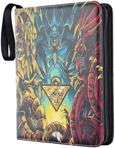 Pack of 20 DRZERUI Card Binder for YuGiOh Cards，9-Pockets Trading Card Binder with 40 Removable Sleeves, 9 Pocket Card Album Compatible for YuGiOh Cards（Model Y, Classic King）