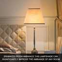 White Lamp Shade, 8''x8''Top 13''x13''Bottom 10'' Height, Square Lampshade Replacement Lamp Shade Natural Linen Hand Crafted for Table Lamps Floor Lamps Pendent Light, Assembly Required