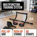 3-in-1 Pull Up Bar for Doorway – Multi-Function Home Gym with Push-Up Handles & Ab Straps, Heavy Duty Steel Chin-Up Bar, No-Screw Door Frame Workout Equipment for Pull-Ups, Dips, Sit-Ups