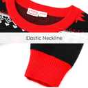 Disney Stitch Christmas Family Matching Snow Sweater Funny Holiday Long Sleeve Crew Neck Pullover Tops Festival Party Sets (Black, XL)