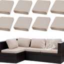 Outdoor Cushion Covers Set,8PCS Patio Furniture Couch Seat Slipcovers, Replacement for Sofa Sectional Chair(CoverOnly) (Beige)