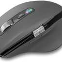 Wireless Side Scroll Mouse with Multi-Device, Ergonomic Computer Mice with Smart Flying Scroll, Quiet Click for Computer, Laptop, iPad, Tablet, MacBook (Grey)