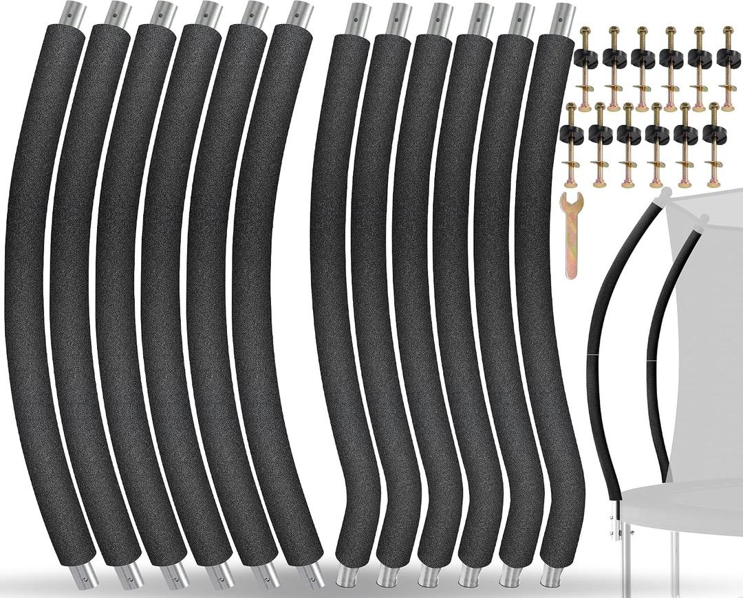 Trampoline Poles Replacement for Skywalker Or Jumpzylla Trampoline Net
Galvanized Trampoline Replacement Parts,Replaces Skywalker #4201 4202 4135&Jumpzylla 8-14ft,Safety Protective Foam Sleeve