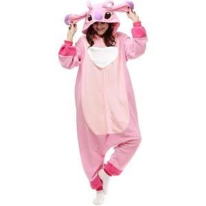 NAITOKE Animal Onesie Adults Halloween Costumes Cosplay Pajamas, Size 10 Years, Pink