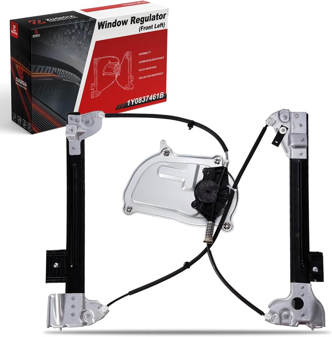 Front Left Power Window Regulator Compatible with Volkswagen Beetle Convertible 2003-2010, Replace# 1Y0837461F 1Y0837461B
