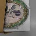 PARAFAYER Vintage Oval Picture Frame 5x7 Inch, High Definition Glass Front, Retro Home Decor Art Gallery (Green and Gold Oval 5x7)