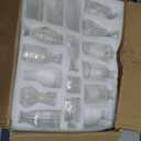 Set of 40 Glass Bud Vases, Small Clear Glass Vases in Bulk, Mini Vintage Embossed Flower Vase for Wedding, Centerpieces, Birthday Party, Home Table Decorations, Baby Shower (Clear)