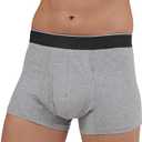 AIRCUTE Men Urine Incontinence Underwear Fly Front Opening Absorbent Leak Proof Boxer Briefs for Leakage Dribbles (Small, Gray)