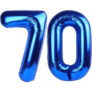 2 x Number 70 Balloons 40 Inch Navy Blue Balloons Decorations for Birthday Party, Engagement, Wedding, Celebrations, Graduations, Photo Shoot
