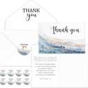 Fumete 50 Set Funeral Thank You Cards with Envelopes and Stickers Thank You Sympathy Cards with Meaningful Message Bereavement for Funeral Family Loved Ones Celebration of Life (Watercolor Agate)