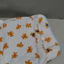 JINFANRUI 3PCS Quilted Make Up Bag Set Cute Cotton Make Up Pouch Blue Striped Bear Cosmetic Bag Set Large Travel Toiletry Bag For Women(B)