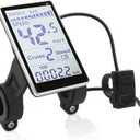 Electric Bicycle LCD Display, 24V 36V 48V 60V Universal E Scooter M5 E Bike Display Meter Control Panel Waterproof 5 Pin Electric Scooter Panel Screen for 31.8 22.2mm Electric Bikes