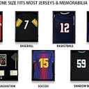IHEIPYE Jersey Frame Display Case Shadow Box - Lockable with UV Protection Acrylic and Hanger for Baseball, Basketball, Football, Soccer, Hockey 2XL Sport Shirt and Uniform - Black