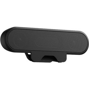 ASHATA USB Speaker Bar, Stereo USB Powered Speaker Computer Speakers with Loud Sound,Volume Control for Desktop Pc, Easily Clamps to Monitor, Convenient Controls