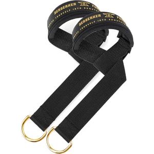 Weightlifting Wrist Straps with Superior Wrist Support Used for Deadlifting, Bodybuilding, Powerlifting and Newly Designed D-Rings for a Cable Gym Workout! Weight Lifting Straps