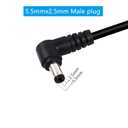 GINTOOYUN 2 Pack 90 Degree DC Power Pigtails Cable, Right Angle DC 5.5mm x 2.5mm Male Plug to Bare Wire Open End Power Supply Replacement Repair Cord, for Monitors, LED Strip Light, Camera,3FT 1m