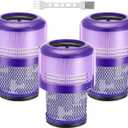 for Dyson V11 Torque Drive Cordless Vacuum Cleaner Replacement Filters Parts, Compatible with Dyson V11 SV14 Animal and V15 Detect Cordless Vacuum Models Filter, Part No.970013-02, 3 Pack