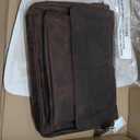 Leather Laptop Messenger Bag for Men and Women - Briefcase Crossbody Office