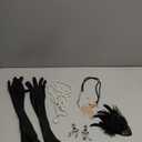 1920s Gatsby Costume Accessories Set, Vintage Flapper Feather Headpiece Roaring 20's Accessories for Women